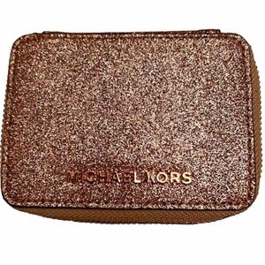 Michael Kors Rose Gold Sparkle Travel Vacation Pill Case or Jewelry Case NWOT